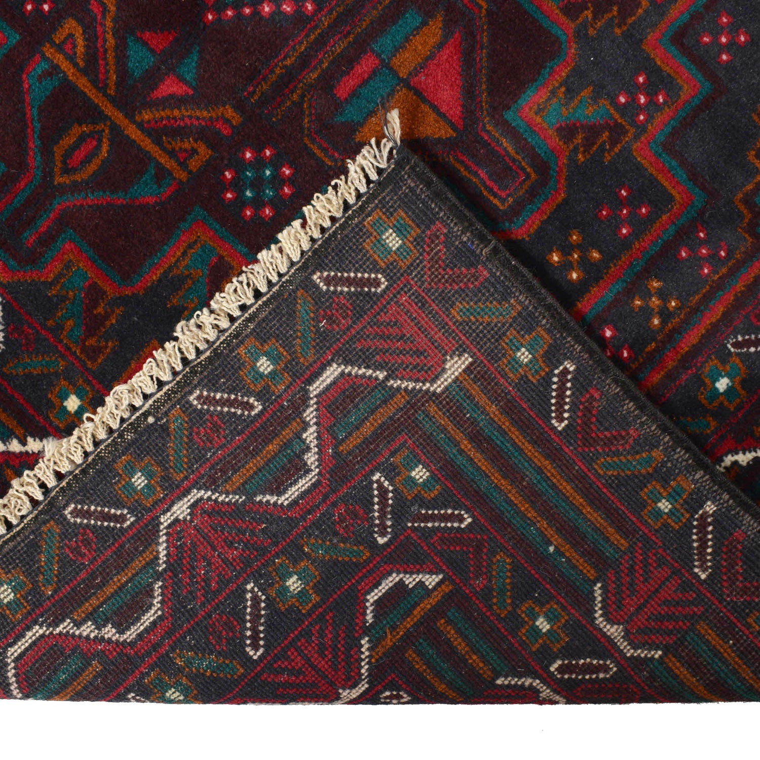 Traditional Baloch Rug 4' 1 x 6' 6 (ft) - No. R18254