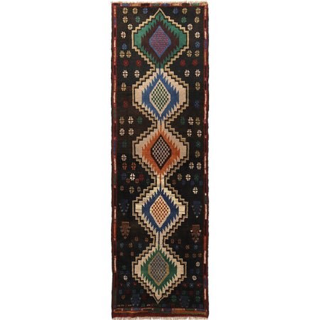 Hand Knotted Baluchi Runner 2' 6 x 9' 1 (ft) - No. R18279