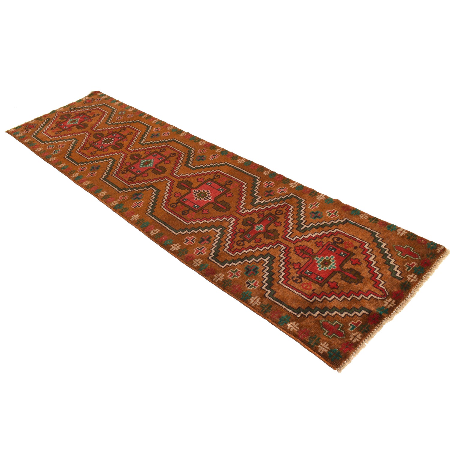 Hand Knotted Baluchi Runner 2' 6 x 9' 5 (ft) - No. R18289