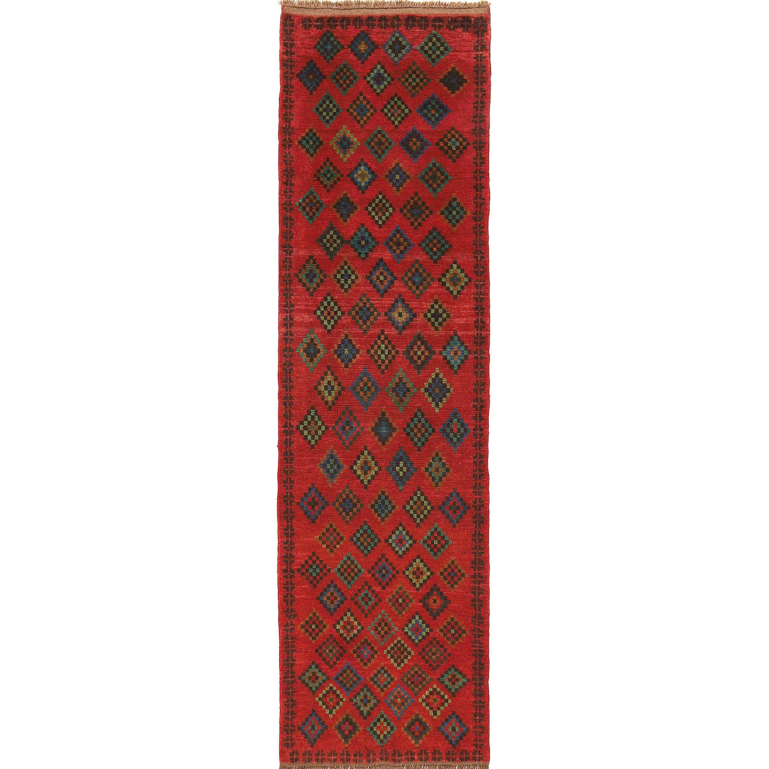 Red Baluchi Runner 2' 5 x 9' 2 (ft) - No. R18291