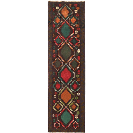 Brown Baluchi Runner 2' 5 x 9' 5 (ft) - No. R18293