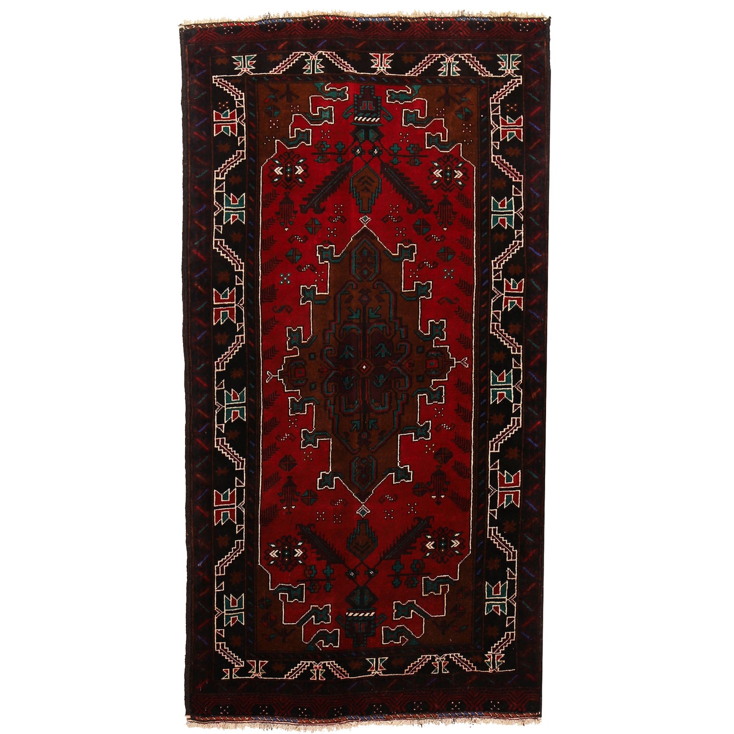 Traditional Baloch Rug 3' 8 x 6' 8 (ft) - No. R18426