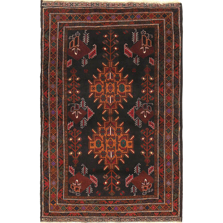 Traditional Baloch Rug 3' 8 x 6' 1 (ft) - No. R18844