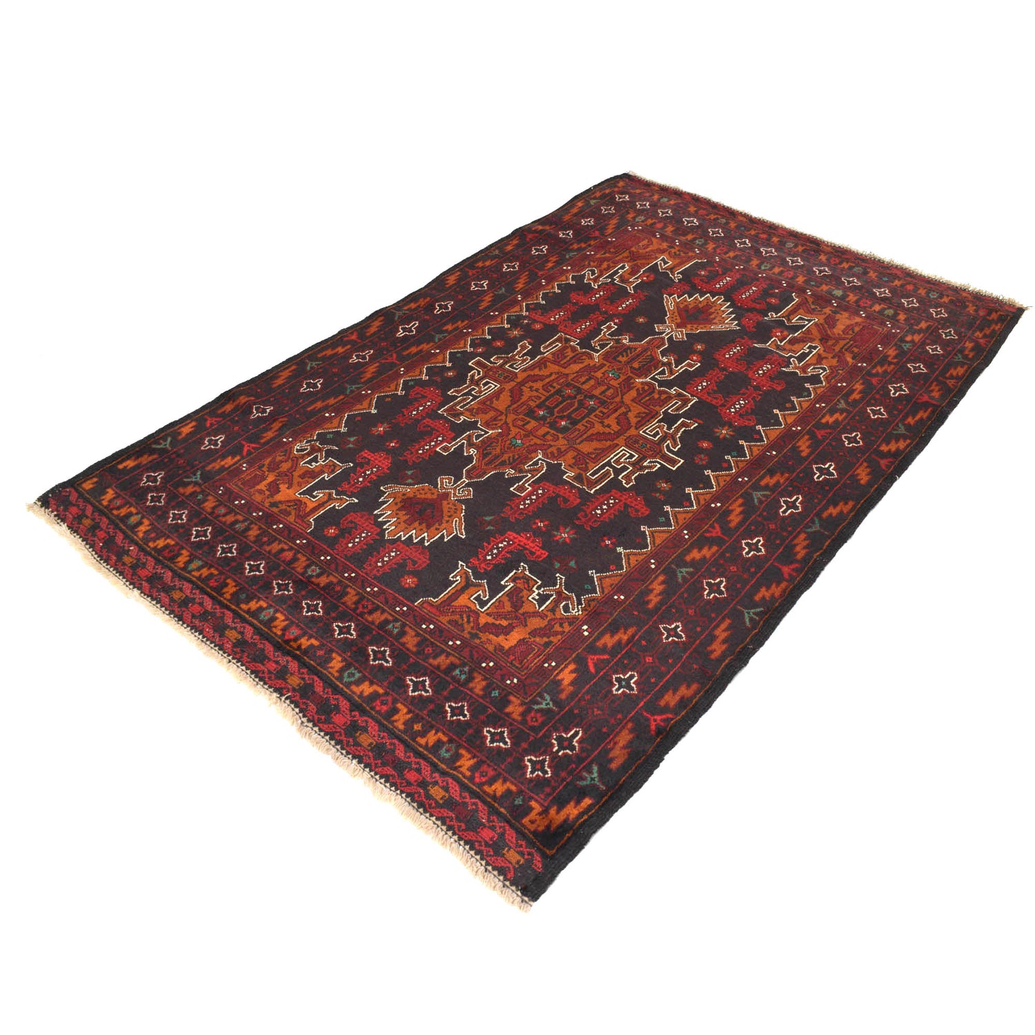 Handmade Baluchi Rug 4' 4" x 6' 9" (ft) - No. R18847