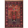 Multi Color Prayer Rug 3' 2" x 4' 8" (ft) - No. R18961