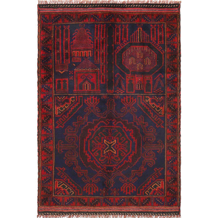 Handmade Prayer Rug 3' 2" x 4' 9" (ft) - No. R19007