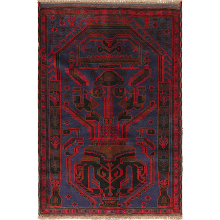 Baluch Small Size Rug 3' 0 x 4' 4 (ft) - No. R19182