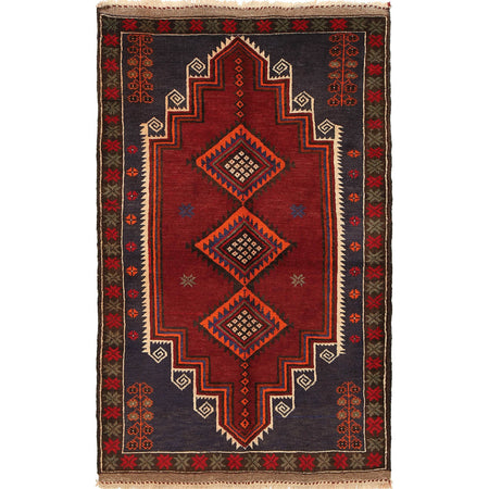 Multi Color Baluchi Rug 2' 9 x 4' 6 (ft) - No. R19193
