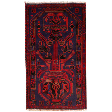 Baluch Small Size Rug 3' 1 x 5' 0 (ft) - No. R19233
