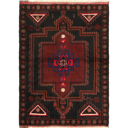 Hand Knotted Baluchi Rug 2' 9 x 4' 0 (ft) - No. R19332