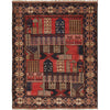 Traditional Baloch Rug 4' 3 x 5' 3 (ft) - No. R19350