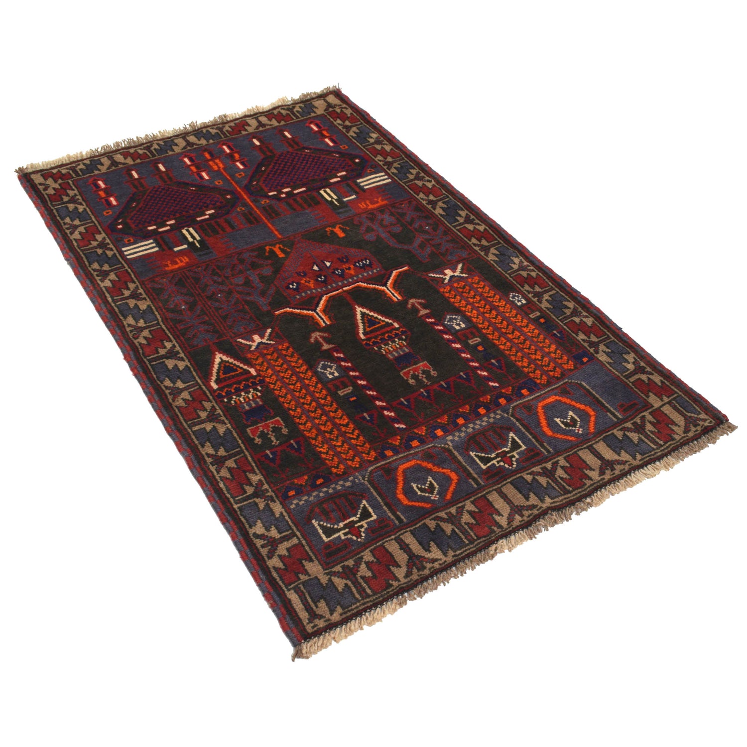 Fine Quality Prayer Carpet 2' 10" x 4' 8" (ft) - No. R19355