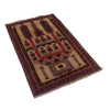 Brown Color Prayer Rug 2' 11" x 4' 6" (ft) - No. R19403