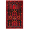 Black Color Prayer Carpet 3' 3" x 5' 3" (ft) - No. R19563