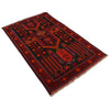 Black Color Prayer Carpet 3' 3" x 5' 3" (ft) - No. R19563