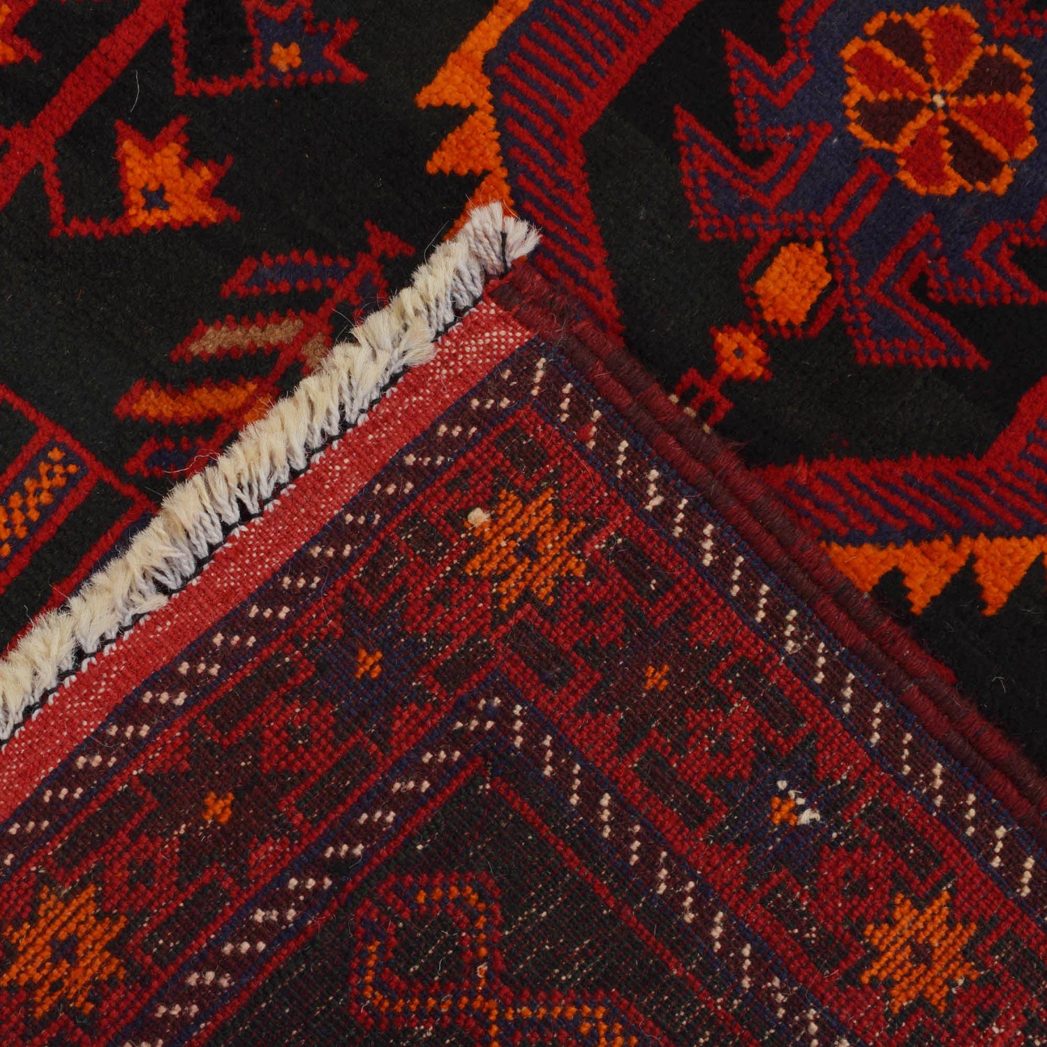 Black Color Prayer Carpet 3' 3" x 5' 3" (ft) - No. R19563