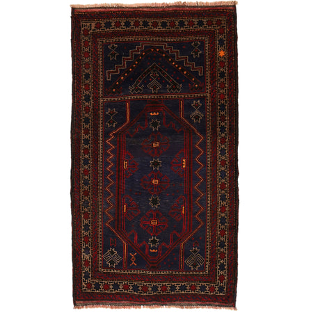 Islamic Prayer Carpet 2' 11" x 5' 1" (ft) - No. R19629