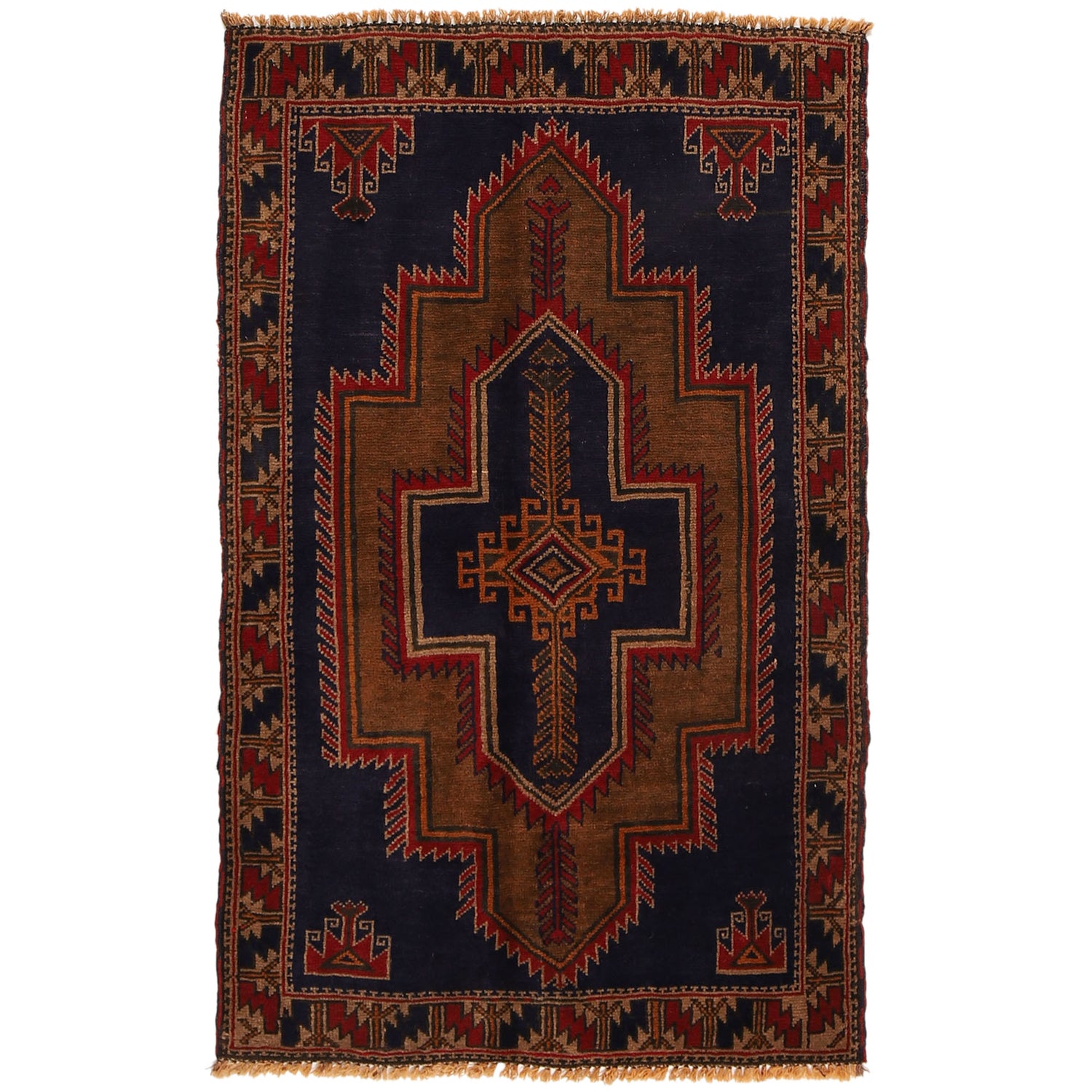 Hand Knotted Baluchi Rug 2' 8 x 4' 5 (ft) - R19640