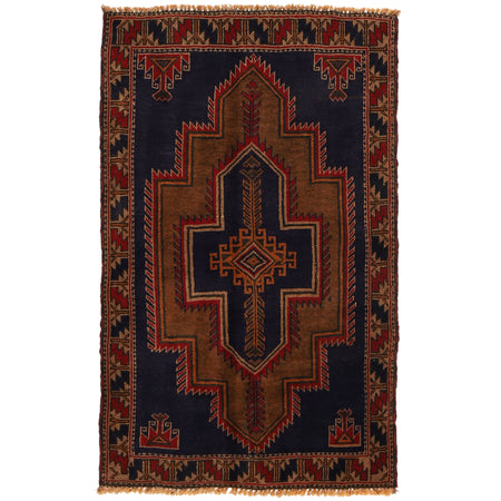Hand Knotted Baluchi Rug 2' 8 x 4' 5 (ft) - R19640