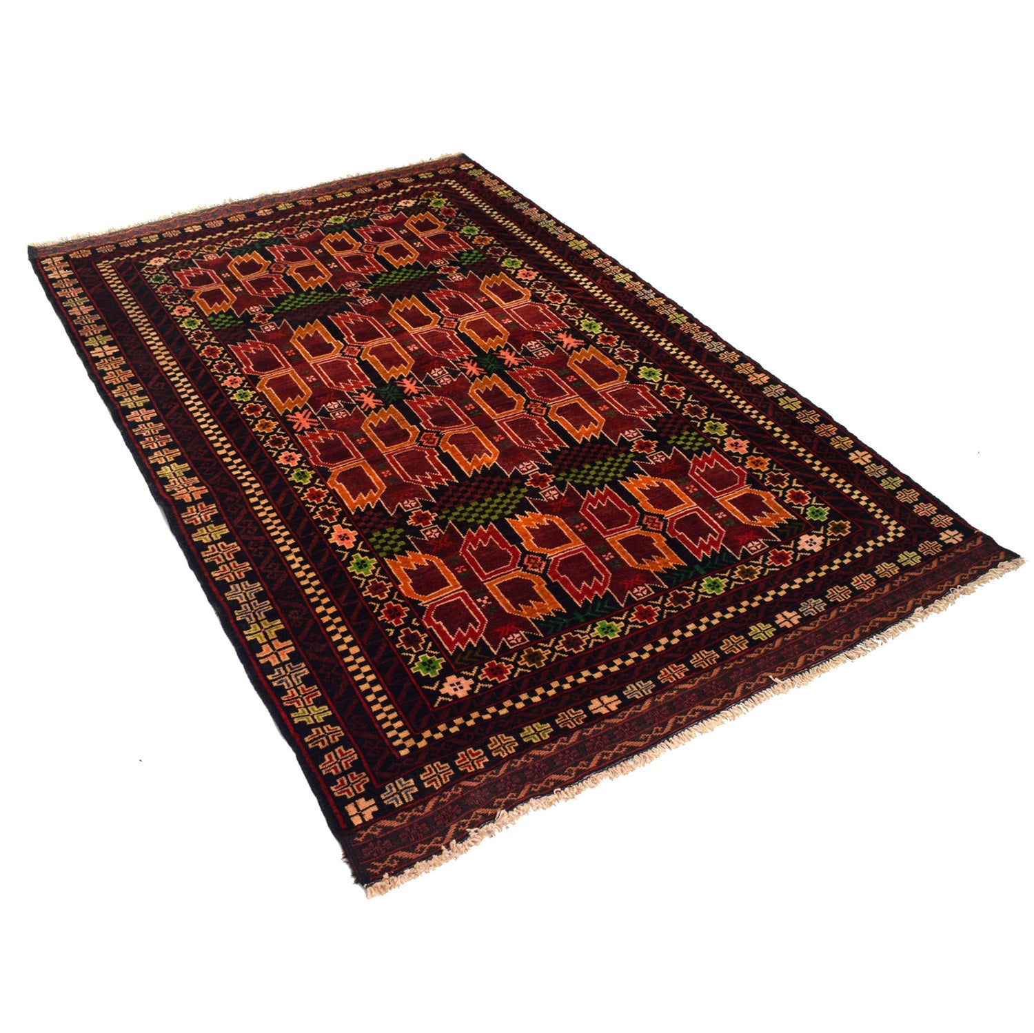 Traditional Baloch Rug 3' 9 x 6' 3 (ft) - No. R19668