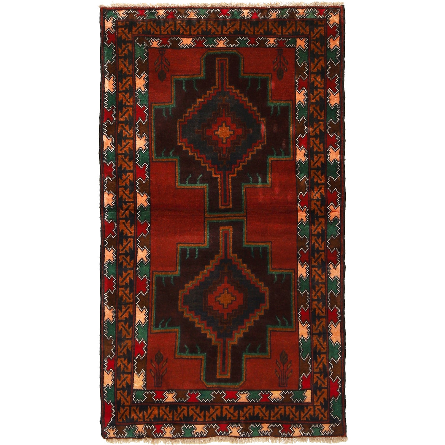 Hand Knotted Baluchi Rug 2' 8 x 5' 3 (ft) - R19781