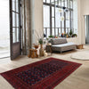 Hand Knotted Baluchi Rug 4' 2" x 7' 1" (ft) - No. R19976