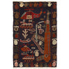 Blue War Rug 2' 0 x 3' 0 (ft) - No. R21369