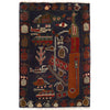 Blue War Rug 2' 0 x 3' 1 (ft) - No. R21370