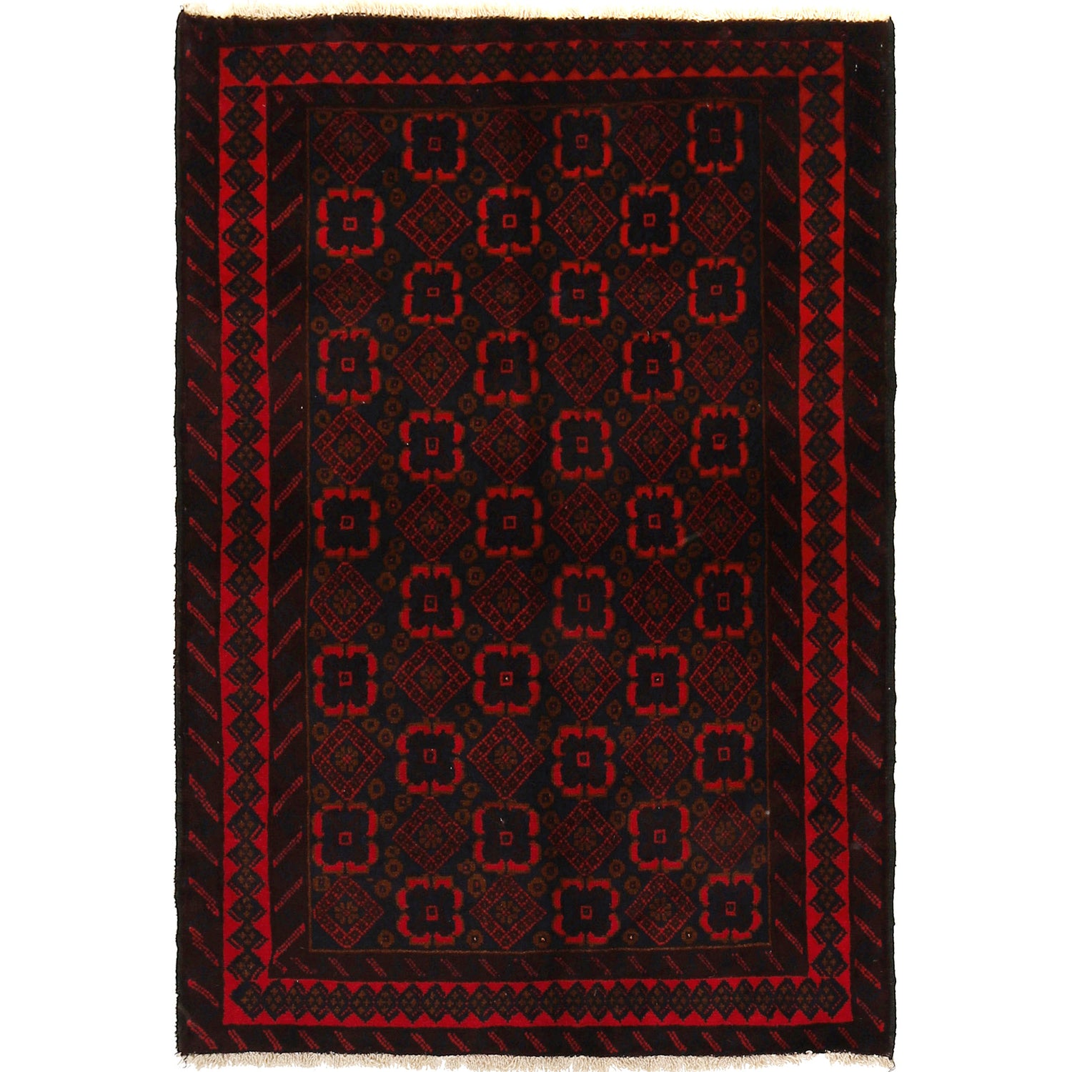 Hand Knotted Baluchi Rug 2' 9 x 4' 4 (ft) - R21511