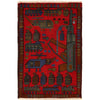 Red War Rug 1' 9 x 2' 8 (ft) - No. R21540