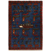 Blue War Rug 2' 7 x 3' 8 (ft) - No. R21583