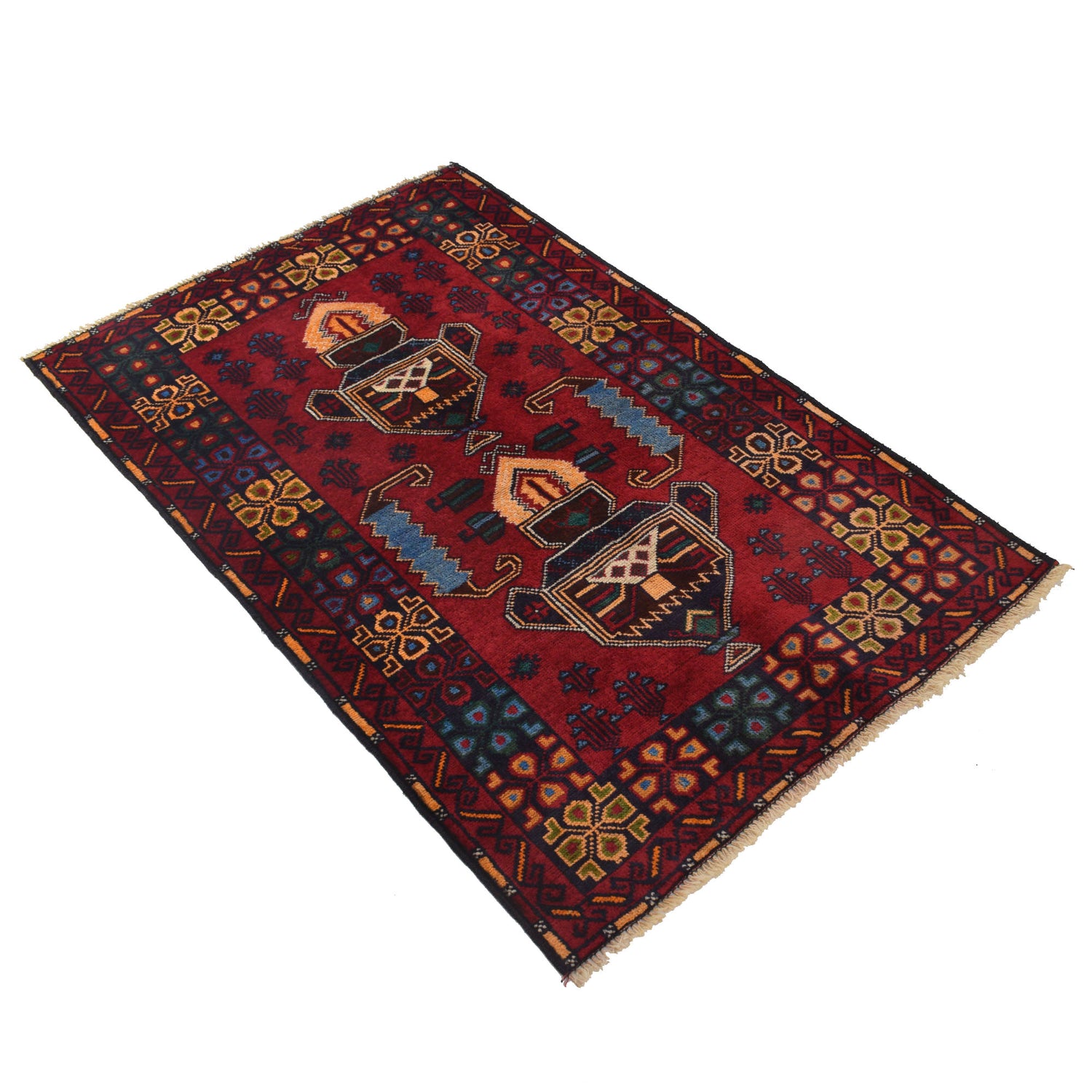 Hand Knotted Baluchi Rug 3' 0 x 4' 6 (ft) - R21997