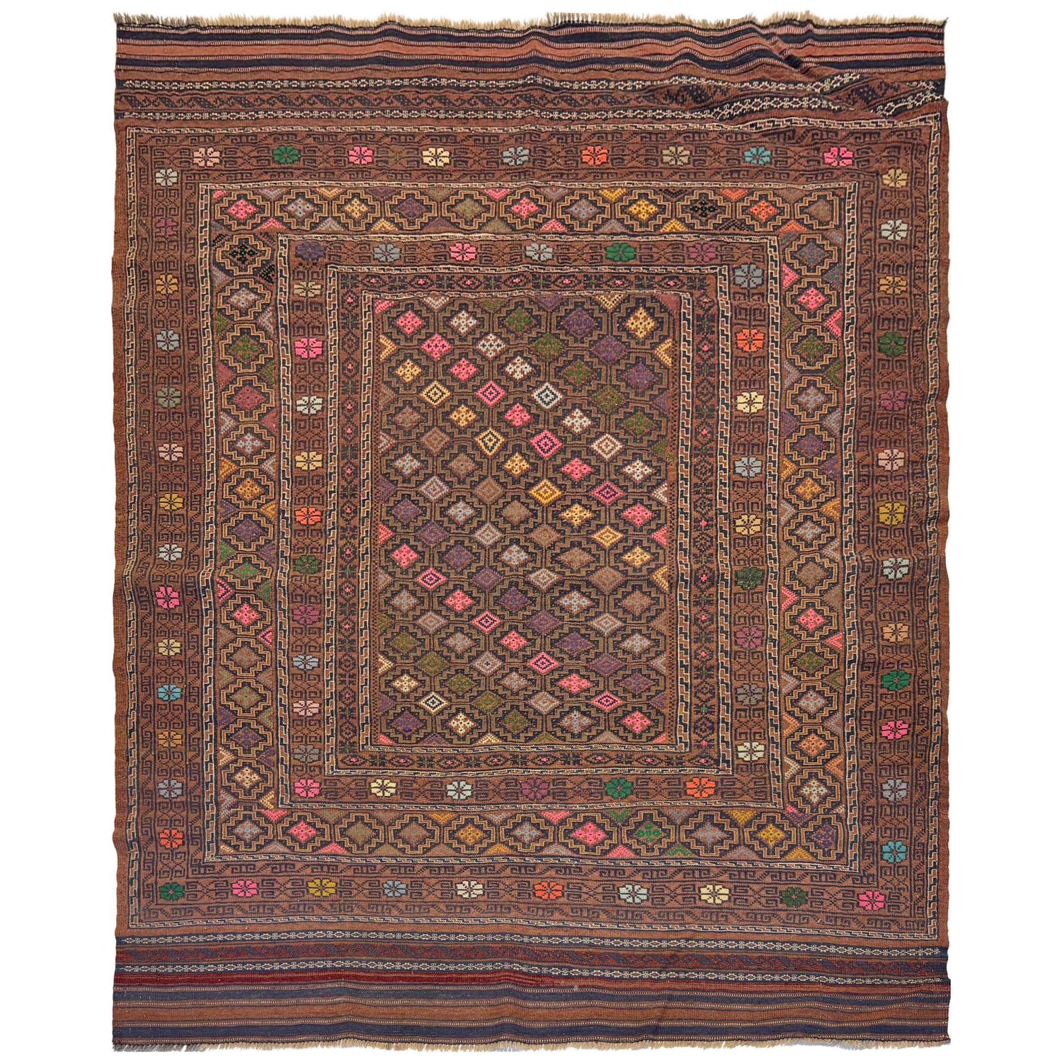 Bedroom Flatweave Kilim 5' 3" x 7' 4" (ft) - No. R22252