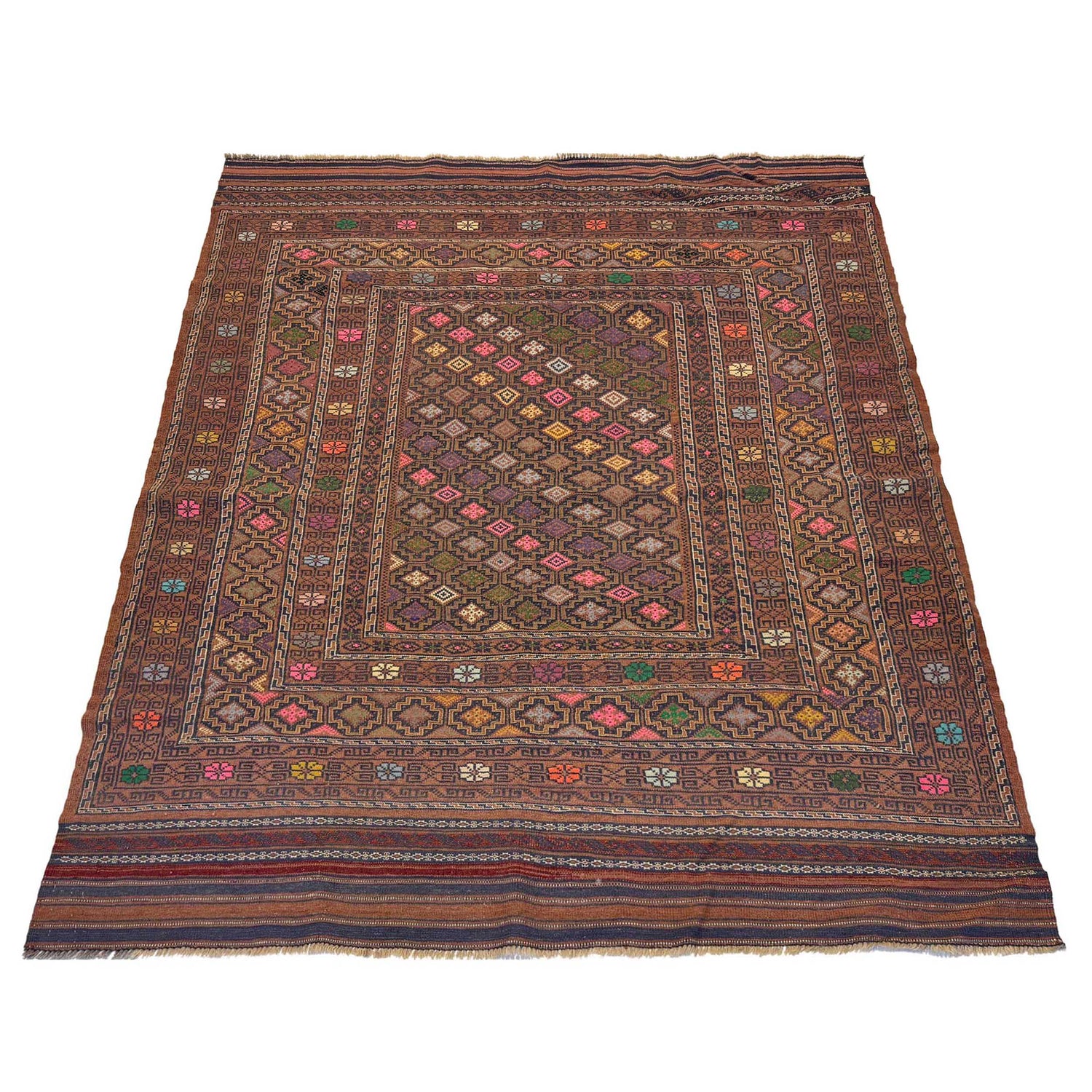 Bedroom Flatweave Kilim 5' 3" x 7' 4" (ft) - No. R22252