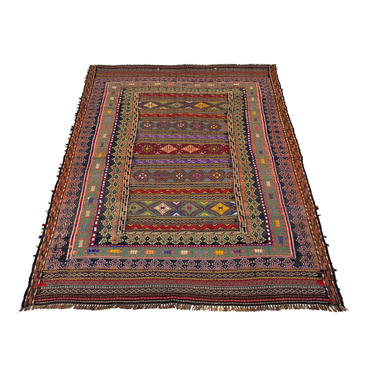 Medium Size Dhurrie Kelim 4' 4" x 6' 4" (ft) - No. R22253