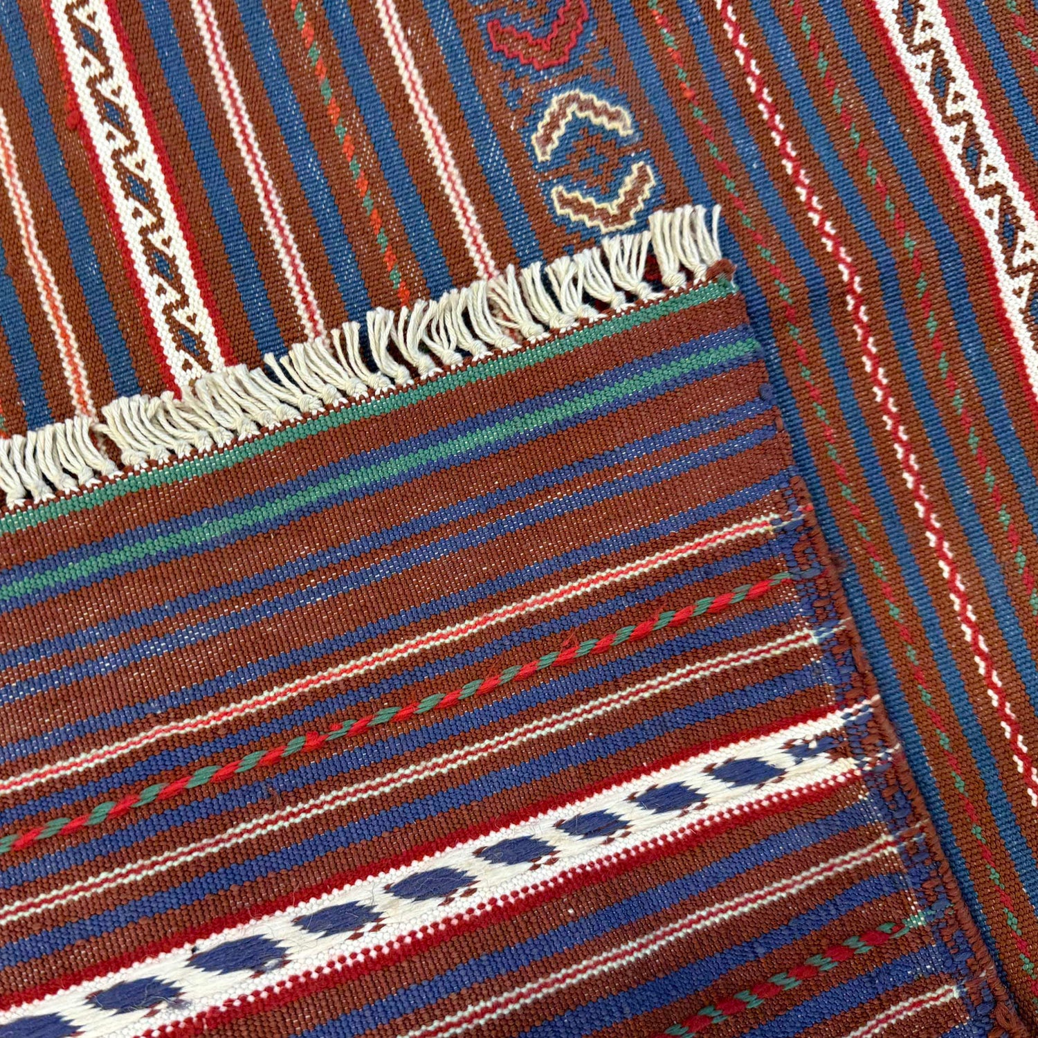 Handmade Flatweave Dhurrie 3' 2 x 4' 4 (ft) - No. R22277