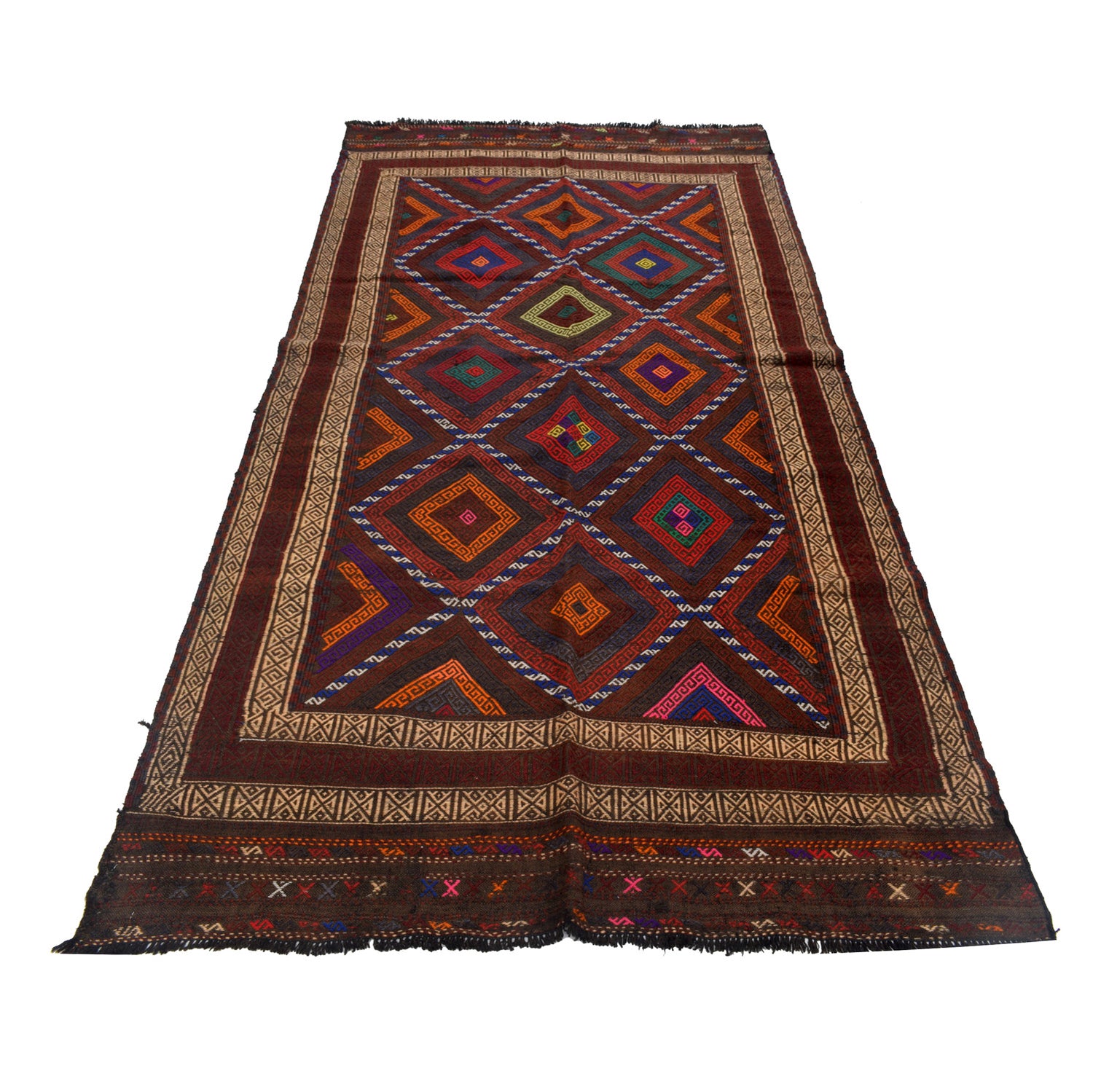Hand Knotted Suzuni Kelim 4' 7" x 9' 0" (ft) - No. R22279