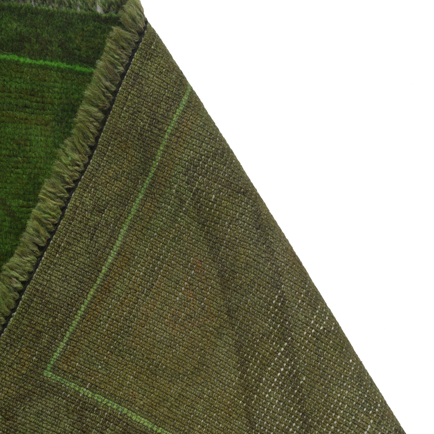 Green Overdyed Rug 2' 9 x 4' 4 (ft) - No. R22762