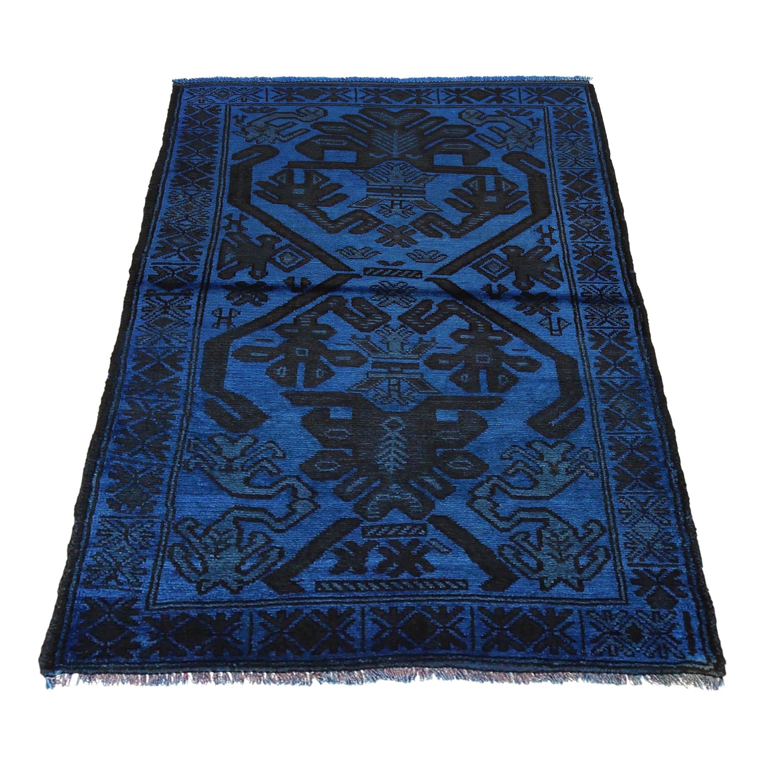 Overdyed Rug 2' 11" x 4' 2" (ft) - No. R22766