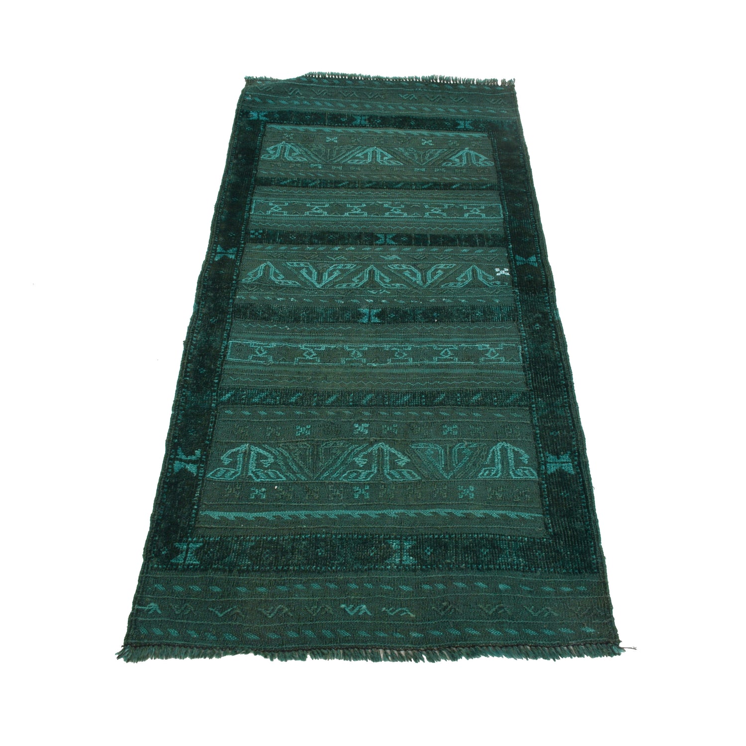 Sea Green Overdyed Kilim Rug 2' 3 x 4' 9 (ft) - No. R22779