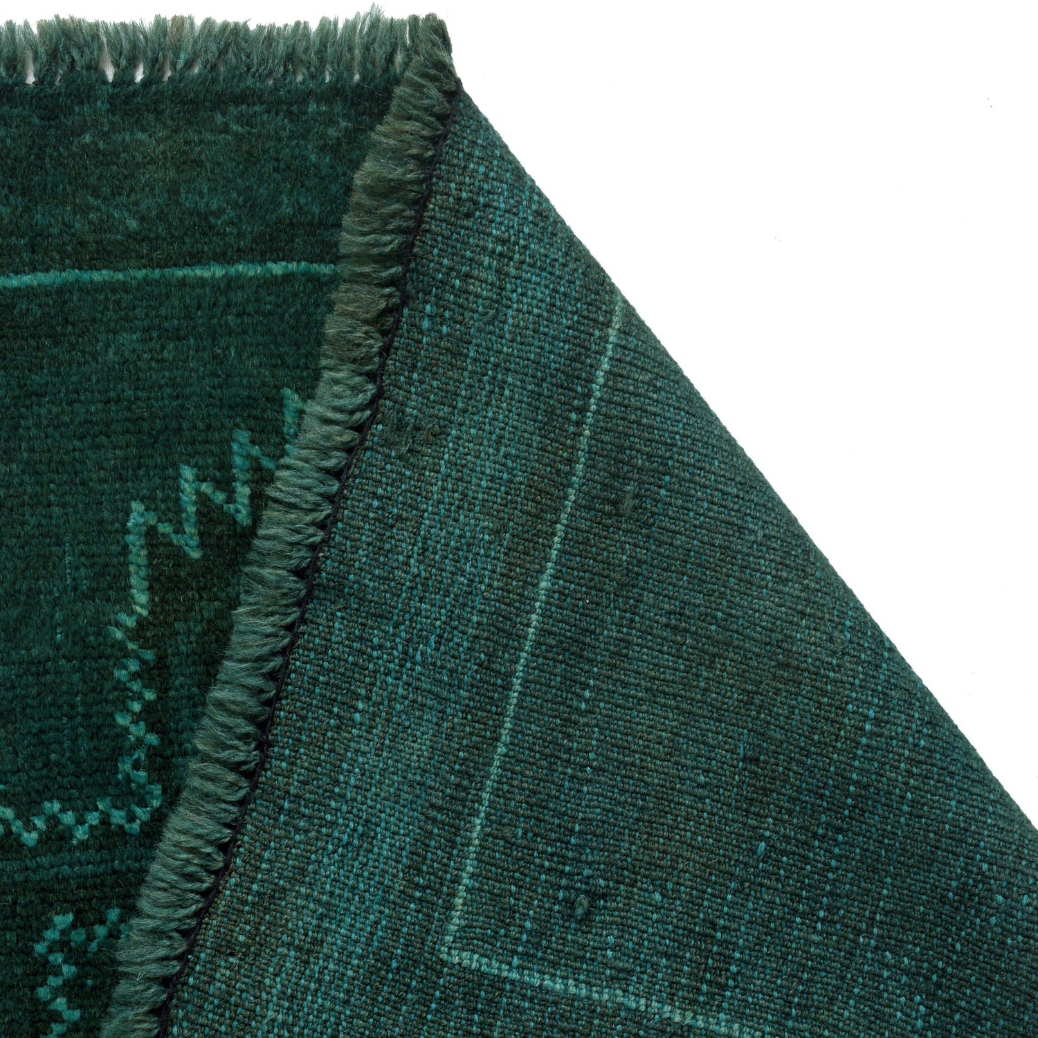 Sea Green Overdyed Rug 2' 7 x 4' 2 (ft) - No. R22782