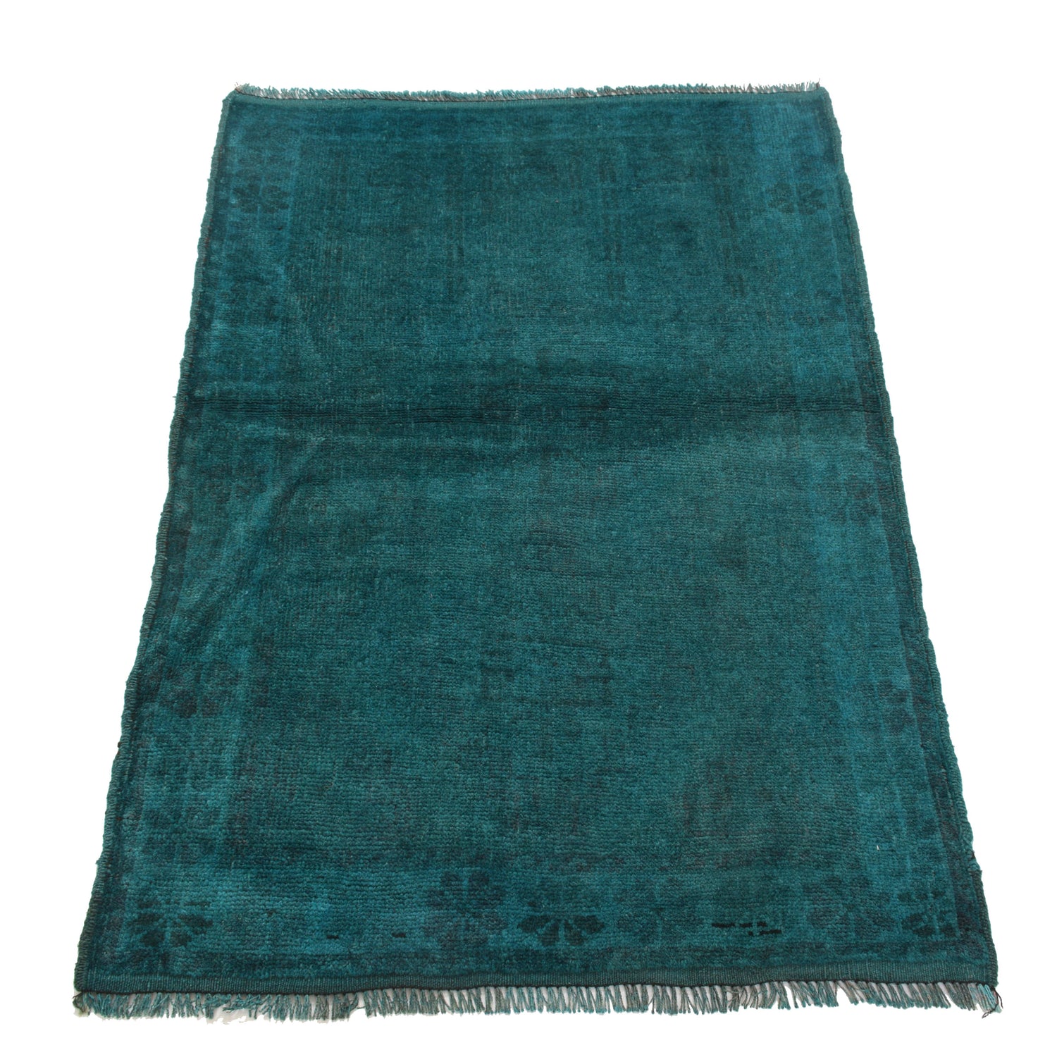 Sea Green Overdyed Rug 2' 8 x 4' 1 (ft) - No. R22791