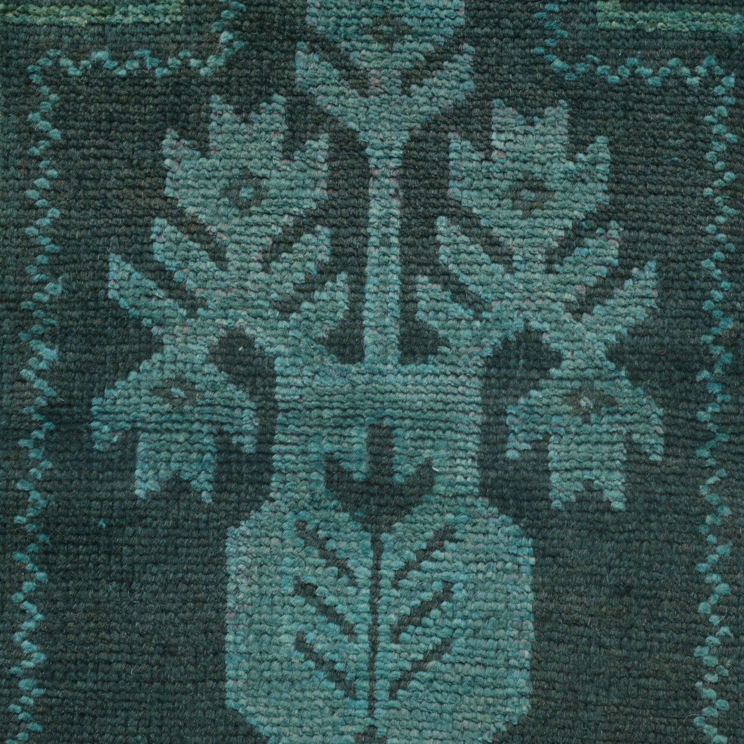 Sea Green Overdyed Rug 2' 8 x 4' 1 (ft) - No. R22792