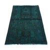 Sea Green Overdyed Prayer Rug 2' 9 x 4' 3 (ft) - No. R22793