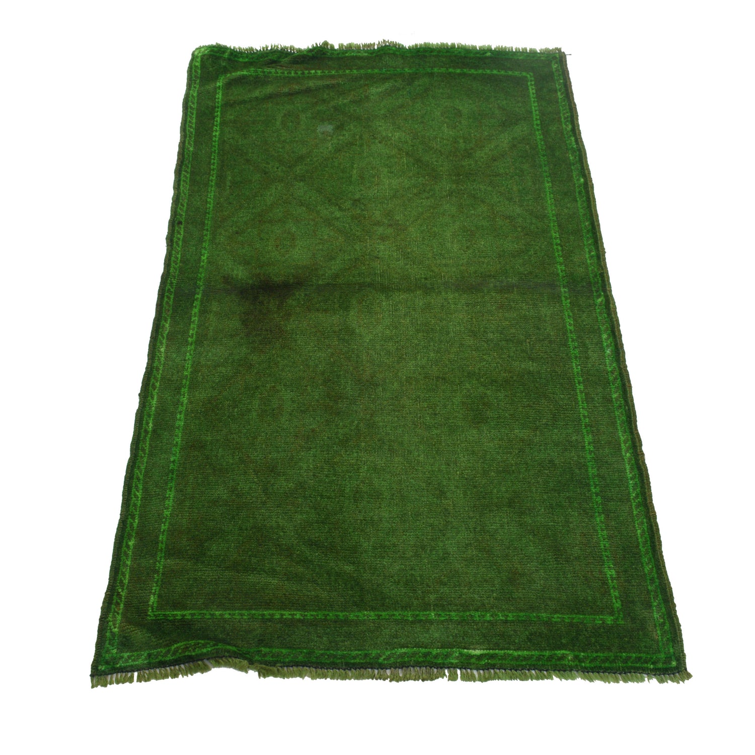 Green Overdye Rug 2' 6 x 4' 2 (ft) - No. R22794