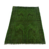 Green Overdyed Rug 3' 1 x 4' 3 (ft) - No. R22807