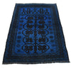 Blue Overdyed Rug 2' 8 x 4' 1 (ft) - No. R22810