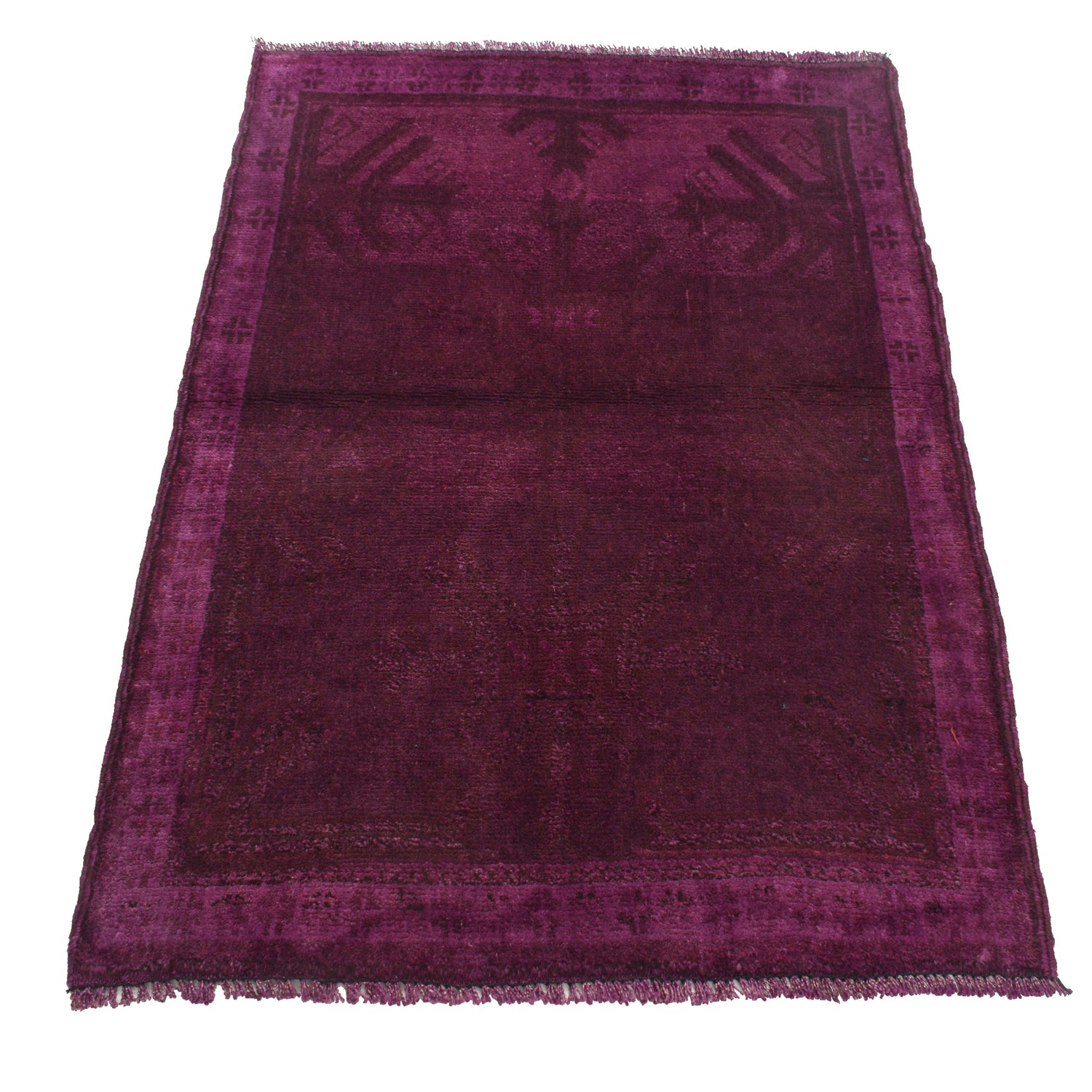 Purple Overdyed Rug 2' 8 x 4' 1 (ft) - No. R22811