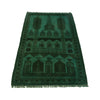 Myrtle Green Overdyed Prayer Rug 2' 8 x 4' 4 (ft) - No. R22812