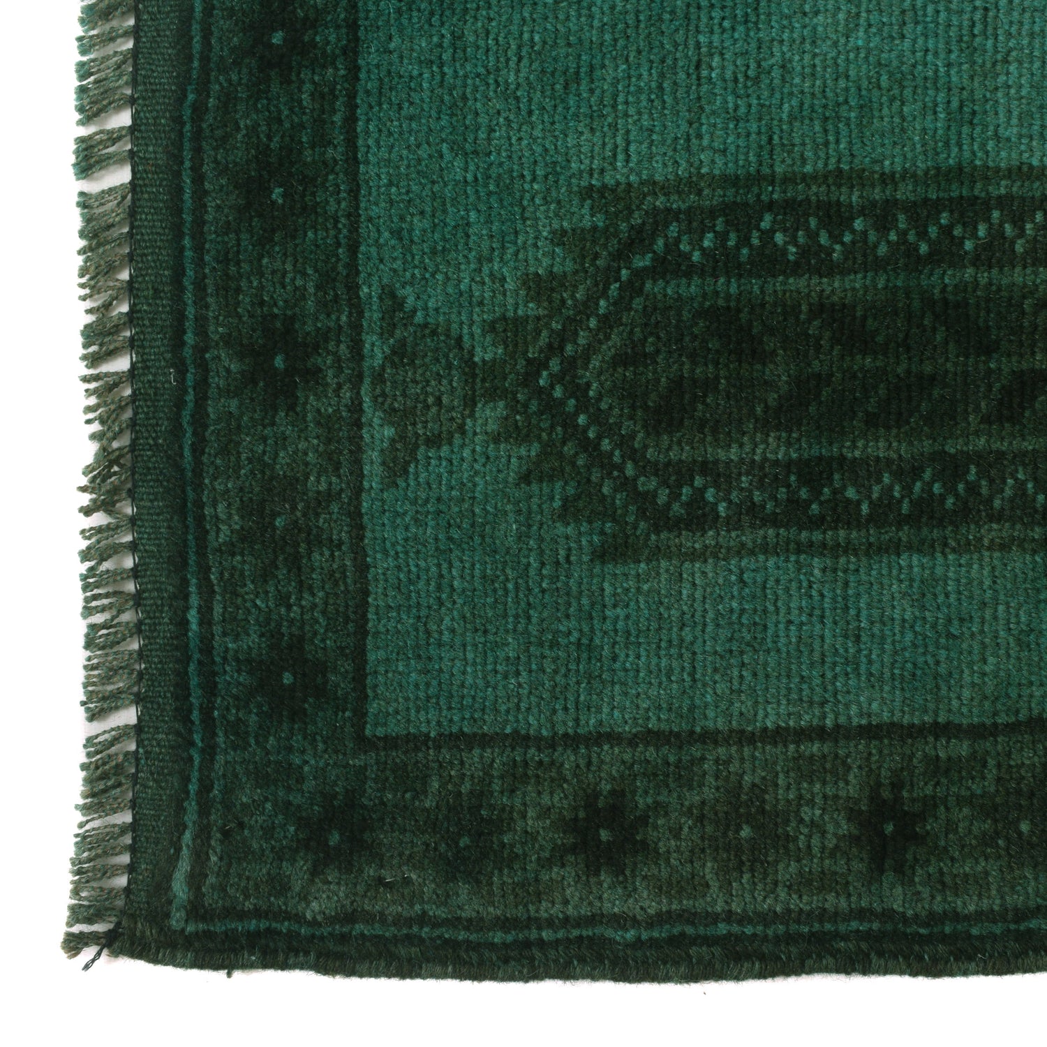 Myrtle Green Overdyed Prayer Rug 2' 8 x 4' 4 (ft) - No. R22812